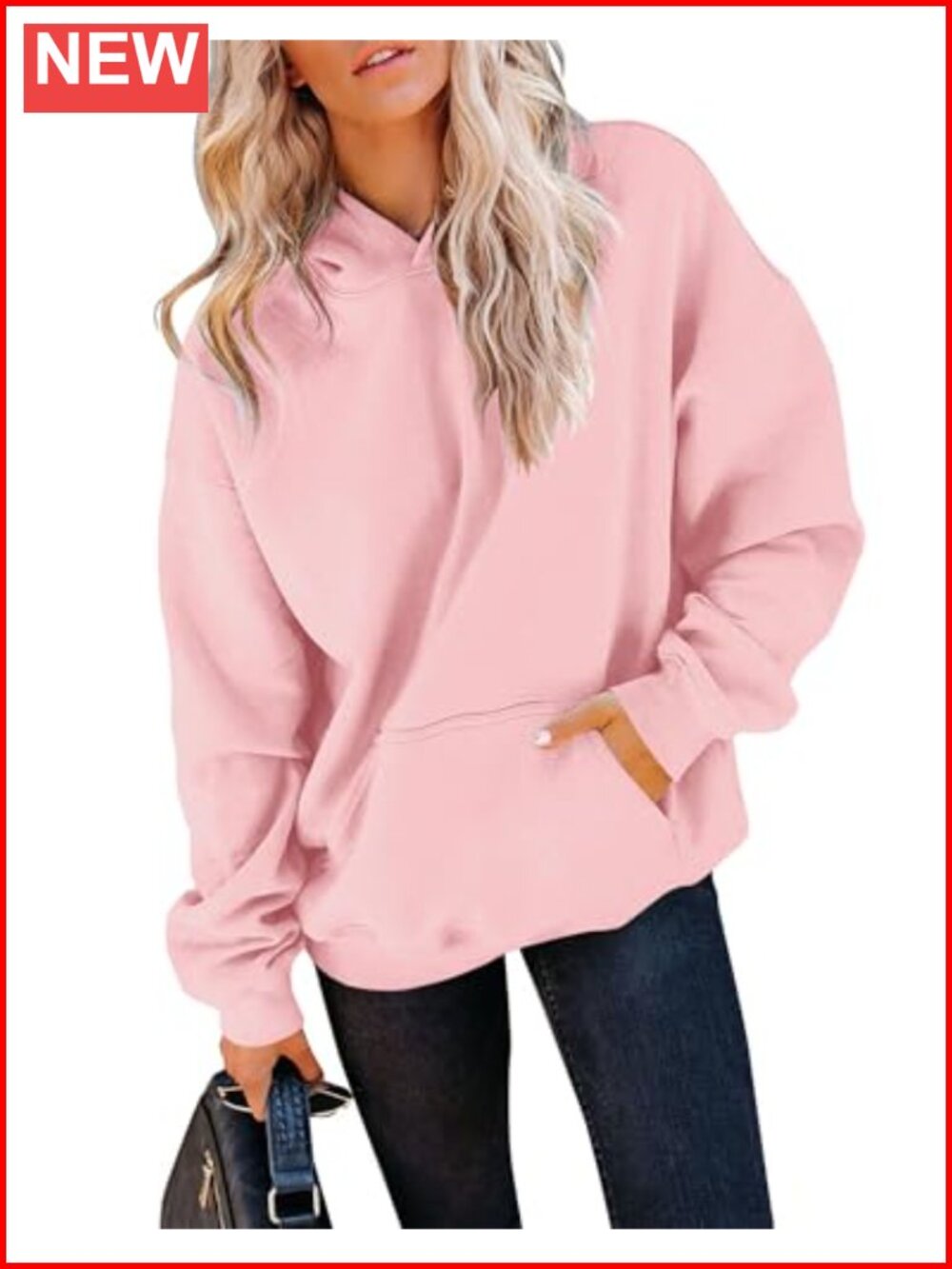 Women's Fleece Hoodie Oversized Pullover Sweatshirt Kangaroo Pocket
